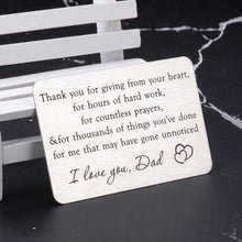 Load image into Gallery viewer, Dad Gifts Wallet Card, Fathers Day Gift from Daughter Wife Son, Dad Birthday Gifts, Gifts for Dad Husband Fathers from Son Kids, Stepdad Daddy Gifts, Christmas Gifts for Dad Valentines Gift
