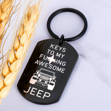 Load image into Gallery viewer, Car Accessories for Women Men Keychain for Husband Boyfriend Christmas Present for Driver Car Lover Boy Son Girl Daughter Birthday Gifts for Car Enthusiast Wrangler Off Road Jewelry