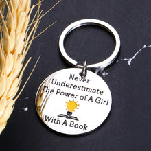 Load image into Gallery viewer, Funny Keychain for Women Teens Girls Inspirational Christmas Present for Daughter Girlfriend Best Friend Birthday Gifts for Lawyers Book Lover Motivational Quote by Feminist Ruth Bader Ginsburg RBG