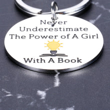 Load image into Gallery viewer, Funny Keychain for Women Teens Girls Inspirational Christmas Present for Daughter Girlfriend Best Friend Birthday Gifts for Lawyers Book Lover Motivational Quote by Feminist Ruth Bader Ginsburg RBG