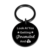 Load image into Gallery viewer, Promotion Gift Key Chain, Promotion Gifts for Women Men Him Girls Boys, New Job Gift, Congratulation Gift, Funny Gag Gifts for Coworker, Coworker Gifts for Women Men Friends, Christmas Gifts
