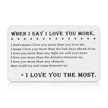 Load image into Gallery viewer, Wallet Insert Card Top Birthday Gifts for Men Boyfriend Best Gifts for Wife Him Husband Anniversary Wedding Gifts Boyfriend Christmas gifts Men Valentines Day Gifts for Husband Groom Girlfriend