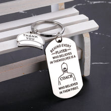 Load image into Gallery viewer, Coach Appreciation Thank You Gifts Keychain for Football Volleyball Softball Baseball Soccer Coach Gifts Stocking Stuffers for Men Women Sports Match Team Gifts for Coach Christmas Retirement Gifts