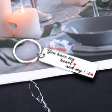 Load image into Gallery viewer, Boyfriend Christmas Gifs for Men Valentines Day Keychain for Husband Anniversary for Him Engagement Wedding Present for Couples You Have My Heart Birthday Jewelry