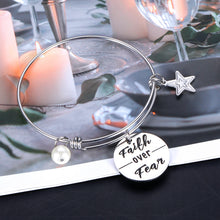 Load image into Gallery viewer, Inspirational Christmas Gifts, Faith Over Fear Bracelet, Faith Gifts for Women Teen Girls Mom Sister Daughter, Girlfriend Besties Best Friends Gifts for Birthday Graduation Back to School Jewelry