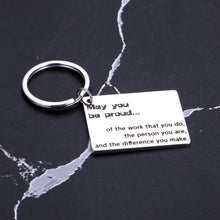 Load image into Gallery viewer, Employee Appreciation Gift for Coworker Boss Thank You Keychain for Friends Volunteer Coach Mentor Women Men Christmas Birthday Retirement Jewelry Colleague Leaving Goodbye Going Away Farewell Gifts