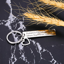 Load image into Gallery viewer, Couple Lover Keychain Long Distance Relationships Friendship Gifts for Boyfriend Girlfriend BFF Husband Wife Daughter Son Sister Him Her Military Birthday Anniversary Christmas Presents