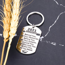 Load image into Gallery viewer, Gifts for Seniors Inspirational Keychain Gifts for Her Him Graduation Gift for Women 2021 Graduates College High School Students Teen Classmate Birthday Christmas Back to School Key Ring
