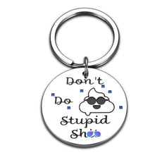 Load image into Gallery viewer, Funny Gifts Poop Emoji Keychain Gift for Teen Girls Boys Gag Gifts Graduation Gifts for Son Daughter from Mom Dad Birthday Come of Age Present Mothers Day Gifts for Mom Don't Do Stupid Key Chains