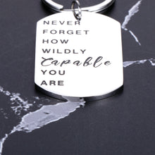 Load image into Gallery viewer, Funny Christmas Gifts Inspirational Keychain for Women Men Birthday Graduation Back To School Gift for Son Daughter from Mom Dad Valentine's Day Thanksgiving Present Motivational Key Ring Tag