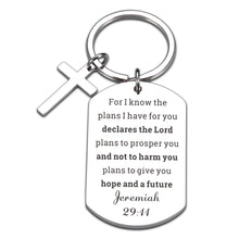 Load image into Gallery viewer, Christian Gifts for Women, Inspirational Bible Verse Keychain for Men, Best Friend Christmas Easter Religious Gifts for Women Christian, Catholic Gifts Key Chain for Men Graduation Birthday