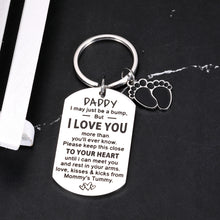 Load image into Gallery viewer, Daddy to Be Gifts Keychain for Men Fathers Day Gift for New Dad to Be Expectant Father to Be Boyfriend Husband from Wife Pregnancy Baby Announcement Gift for Soon to Be Dad Christmas Valentines Gifts