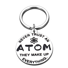 Load image into Gallery viewer, Christmas Presents Funny Science Keychain for Son Daughter Grandson Granddaughter from Mom Dad Intelligent Best Friend Teacher Nerd Gifts Birthday Back to School Graduation Valentine's Day Jewelry