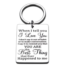 Load image into Gallery viewer, I Love You Gifts for Him Her Keychain for Boyfriend Wife from Husband Couples Keychains for Girlfriend Christmas Present Valentines Day Jewelry for Lover Wedding Anniversary for Fiance Fiancee