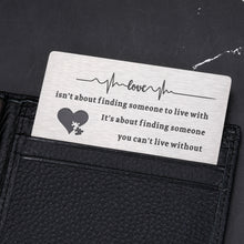 Load image into Gallery viewer, Valentines Day Gifts for Boyfriend Him Wallet Card I Love You Gifts for Him Her Girlfriend Husband Anniversary Valentines Gifts from Wife Fiance Groom Engagement Wedding Birthday Gifts for Men Women