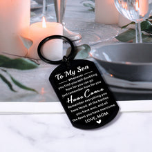 Load image into Gallery viewer, Son Gifts from Mom to My Son I Love You Keychain Gifts for Him 21st Birthday Gifts for Son Him Stepson Adults Inspirational Graduation Christmas Valentines Coming-to-Age Back to School Gifts for Boys