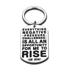 Load image into Gallery viewer, Kobe Gifts for Men Motivational Quote Keychain Mamba Mentality Keyring Tag for Teen Boys Son Athletic Player Hoops Team Coach LA Lakers Fan for Birthday Christmas Basketball Sports Events
