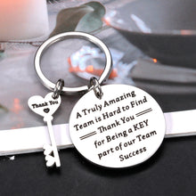 Load image into Gallery viewer, Coworker Thank You Keychain Employee Team Appreciation Gift Bulk for Women Men Colleagues Supervisor Coach Leader Mentor Boss Day Leaving Going Away Goodbye Retirement Team Gifts Birthday Christmas