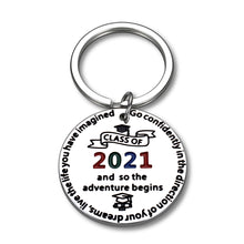 Load image into Gallery viewer, Graduation Gifts for Her Him Class 2021 Keychain for Men Women Inspiring Graduates from College Medical High School Daughter Son Grad Present from Dad Mom Boys Girls Classmates Best Friends Jewelry