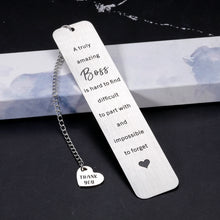Load image into Gallery viewer, Boss Day Gifts, Boss Lady Gifts for Women, Boss Gifts for Women Men, Thank You Gifts Bookmark for Boss Leader Mentor Supervisor Retirement Goodbye Leaving Going Away Gifts for Boss Christmas Birthday