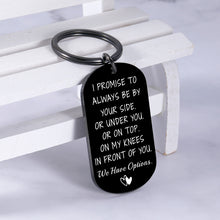 Load image into Gallery viewer, Funny Couple Gifts for Men Valentines Day Gifts for Him Her, Mens Valentines Gifts Keychain for Boyfriend Husband from Girlfriend Wife Engagement Wedding Anniversary Christmas Birthday Gifts for Men