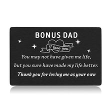 Load image into Gallery viewer, Bonus Dad Gifts, Wallet Insert Card Gifts For Dad, Fathers Day Gifts From Daughter Wife, Gifts For Him Dad From Son, Birthday Gifts For Dad, Daddy Gifts, Stepdad Gifts