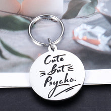 Load image into Gallery viewer, Funny Gifts for Cat Lovers for Women, Dog Tags, Dog Lovers Gifts for Son Daughter, Cute But Psycho Dog Tag Collars Charm for Pet, Puppy Kitty Birthday Gifts from Mom Dad, Boy Girl Dog Tags