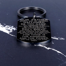 Load image into Gallery viewer, Christmas Christian Gifts for Women Men The Lord's Prayer Keychain Inspirational Bible Verse Quotes Church Religious Believer Present for Son Daughter Dad Mom Birthday Thanksgiving Jewelry