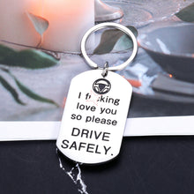Load image into Gallery viewer, Keychain for Boyfriend Drive Safe I Love You Gifts for Him Husband Cute Gifts Key Chains for Her Girlfriend Wife Valentines Day Anniversary Birthday Christmas Presents Engagement Wedding Jewelry