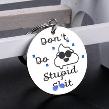 Load image into Gallery viewer, Funny Gifts Poop Emoji Keychain Gift for Teen Girls Boys Gag Gifts Graduation Gifts for Son Daughter from Mom Dad Birthday Come of Age Present Mothers Day Gifts for Mom Don't Do Stupid Key Chains