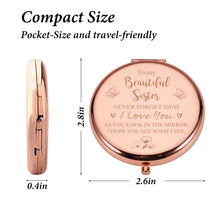 Load image into Gallery viewer, Stocking Stuffers for Women Sister Christmas Makeup Mirror Gifts for Women Best Friends Sister Birthday Gifts from Sister Brother Sweet Wedding Valentines Day Gifts for Sister Women Teen Girls Gifts