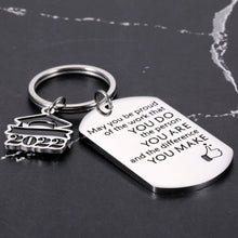 Load image into Gallery viewer, Inspirational Class of 2022 Graduation Gifts Keychain for Men Women 2022 Medical High School College Graduation Gifts for Son Daughter Boys Girls Seniors 2022 Grad Gifts for Her Him Master Nurses PHD