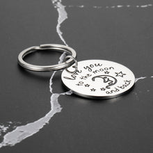 Load image into Gallery viewer, LOVE YOU to The Moon And Back Couple Keychain Gift for Boyfriend Girlfriend Wife Husband Inspirational Charm Key Ring Tag for Dad Mom Daughter Son Encouragement Jewelry for Lovers