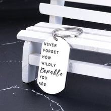 Load image into Gallery viewer, Funny Christmas Gifts Inspirational Keychain for Women Men Birthday Graduation Back To School Gift for Son Daughter from Mom Dad Valentine's Day Thanksgiving Present Motivational Key Ring Tag