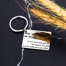 Load image into Gallery viewer, Employee Appreciation Gift for Coworker Boss Thank You Keychain for Friends Volunteer Coach Mentor Women Men Christmas Birthday Retirement Jewelry Colleague Leaving Goodbye Going Away Farewell Gifts