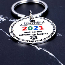 Load image into Gallery viewer, Graduation Gifts for Her Him Class 2021 Keychain for Men Women Inspiring Graduates from College Medical High School Daughter Son Grad Present from Dad Mom Boys Girls Classmates Best Friends Jewelry
