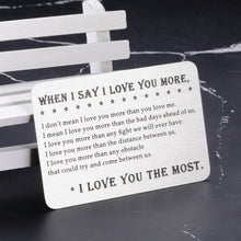 Load image into Gallery viewer, Wallet Insert Card Top Birthday Gifts for Men Boyfriend Best Gifts for Wife Him Husband Anniversary Wedding Gifts Boyfriend Christmas gifts Men Valentines Day Gifts for Husband Groom Girlfriend
