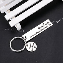 Load image into Gallery viewer, Valentines Day Gifts for Him Her Drive Safe Keychain for Boyfriend Husband from Wife Girlfriend Anniversary Engagement Christmas Birthday Gifts for Lover Groom Fiancé Son Daughter New Driver Present