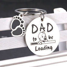 Load image into Gallery viewer, Dad to Be Gifts Keychain for Men Fathers Day Gift for Dad Expectant Father to Be Soon to Be Daddy Birthday Gift from Daughter Son Pregnancy Baby Announcement Gift for Dad from Wife Baby Bump Christmas