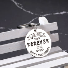 Load image into Gallery viewer, 1 Year Anniversary Keychain Christmas Gifts for Him Her Boyfriend Girlfriend Stocking Stuffers Gifts for Women Men One Year Wedding Anniversary for Husband Wife Men Valentines Day Birthday Gifts