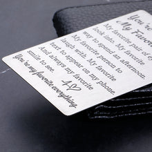 Load image into Gallery viewer, Stocking Stuffers for Men Boyfriend Christmas Gifts for Men Valentine’s Day Gifts for Him Boyfriend Husband Groom Wedding Anniversary Birthday Gift from Wife Girlfriend Couple Gift Wallet Card for Him