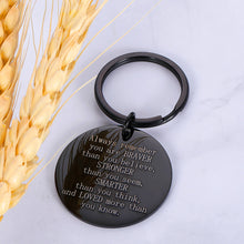 Load image into Gallery viewer, Inspirational Keychain Gift for Daughter Son Friend Sister Brother Always Remember You Are Braver Than You Believe Pendant Motivational Jewelry for Birthday Graduation Christmas School Day