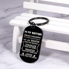 Load image into Gallery viewer, Inspirational Christmas Gifts for Brother Gifts Keychain from Sister in Law Friendship Sibling Fraternity Day Birthday Gifts for Brother in Law Friends Men Stocking Stuffers for Teens Boys Him