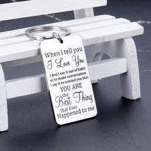Load image into Gallery viewer, I Love You Gifts for Him Her Keychain for Boyfriend Wife from Husband Couples Keychains for Girlfriend Christmas Present Valentines Day Jewelry for Lover Wedding Anniversary for Fiance Fiancee