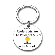 Load image into Gallery viewer, Funny Keychain for Women Teens Girls Inspirational Christmas Present for Daughter Girlfriend Best Friend Birthday Gifts for Lawyers Book Lover Motivational Quote by Feminist Ruth Bader Ginsburg RBG