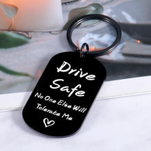 Load image into Gallery viewer, Stocking Stuffers for Men Boyfriend Christmas Gifts for Men Husband Valentine’s Day Gifts for Him Boyfriend Gifts from Girlfriend Birthday Anniversary for Husband Fiance Drive Safe Keychain from Wife