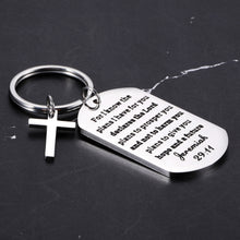 Load image into Gallery viewer, Christian Gifts for Women, Inspirational Bible Verse Keychain for Men, Best Friend Christmas Easter Religious Gifts for Women Christian, Catholic Gifts Key Chain for Men Graduation Birthday