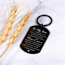 Load image into Gallery viewer, Son Gifts from Mom to My Son I Love You Keychain Gifts for Him 21st Birthday Gifts for Son Him Stepson Adults Inspirational Graduation Christmas Valentines Coming-to-Age Back to School Gifts for Boys