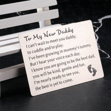 Load image into Gallery viewer, New Dad Gifts for Men Daddy to Be First Time Wallet Card Insert Fathers Day Gift for Dad Expectant Father to Be Husband from Wife Pregnancy Baby Announcement Gift for Soon to Be Dad Birthday Christmas