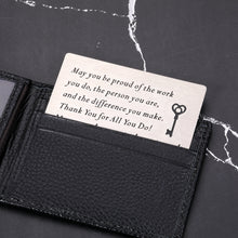 Load image into Gallery viewer, Wallet Card Insert Thank You Gifts for Coworker Bulk Inspirational Teacher Appreciation Gifts for Women Men Boss Day Christmas Going Away Retirement Work Office Gifts for Coworkers Employees Friends